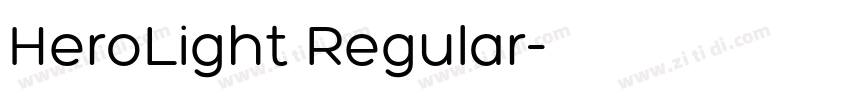 HeroLight Regular字体转换